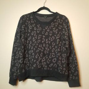 I Heart Ronson Black/Gray Cropped Sweatshirt Sz L